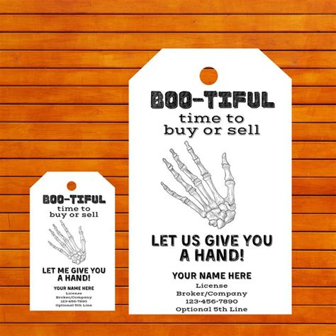 Halloween Give You Hand Real Estate Printable Trick or Treat Pop by Tag ...