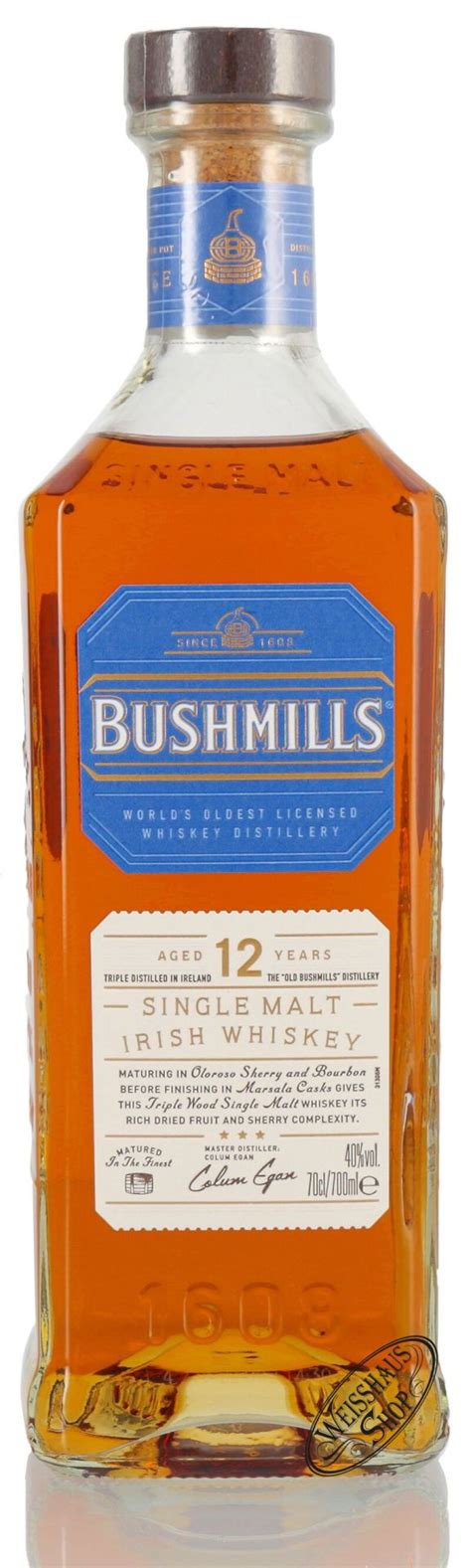 Bushmills 12 YO Irish Whiskey 40 Vol 0 70l Weisshaus Shop