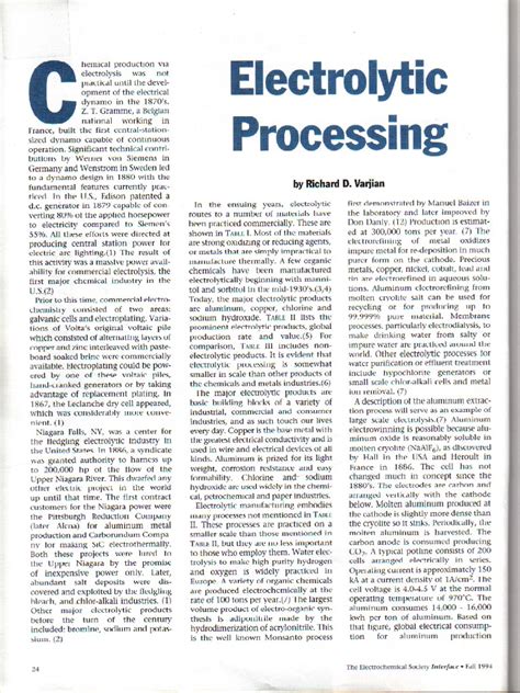 Electrolytic Processing | PDF