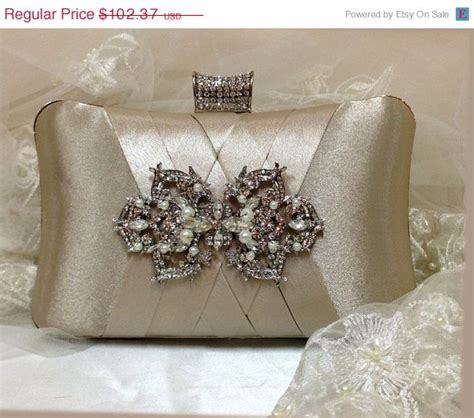 Wedding Clutch Bridal Clutch Champagne Clutch Evening Bag Modern