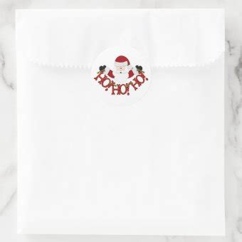 Santa Ho Ho Ho Classic Round Sticker Zazzle