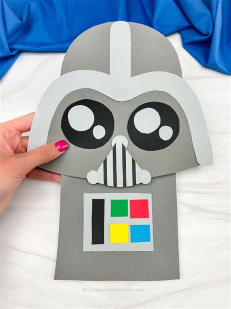 Darth Vader Paper Bag Puppet Craft Free Template