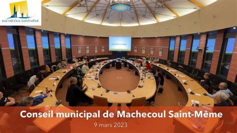 Conseil municipal de Machecoul Saint Même YouTube