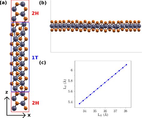 A Top And B Side Views Of The Reference Unstrained Mos 2 Hybrid