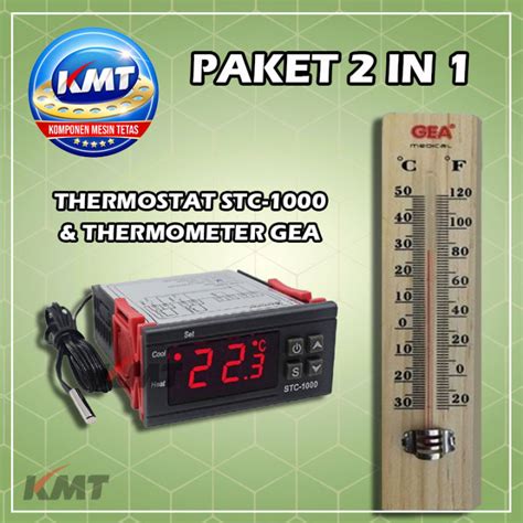 Paket Thermostat Termostat STC 1000 TGea Termometer Thermometer Gea