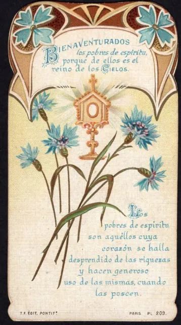 HOLY CARD ANTIQUE De Primera Comunion Santino Image Pieuse Estampa 9