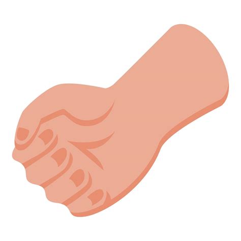 Hand Fist Icon Isometric Style 15646861 Vector Art At Vecteezy