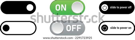 Switch Toggle Button On Off Vector Stock Vector Royalty Free