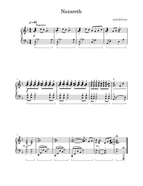 Nazareth Sheet music for Piano (Solo) | Musescore.com