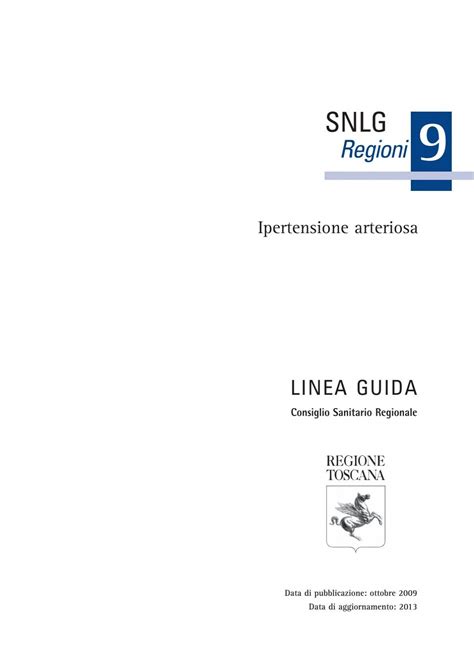 Ipertensione Arteriosa Sistema Nazionale Linee Guida