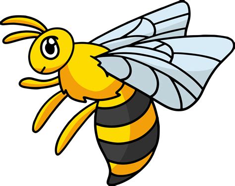 Bee Animal Cartoon Colored Clipart Illustration 10002602 Vector Art at ...