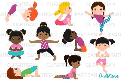 Yoga Clip Art, Yoga Poses Girls, Yoga Kids, Meditation By ClipArtisan ...