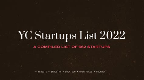 Y Combinator Startups List 2022