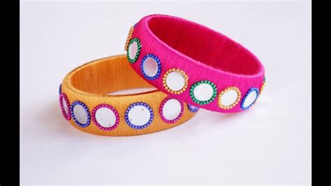 Silk Thread Simple Mirror Fancy Bangle Making Thread Bangles Silk