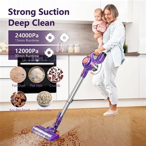 Moosoo Cordless Vacuum Cleaner Kpa Powerful Lightweight In Stick