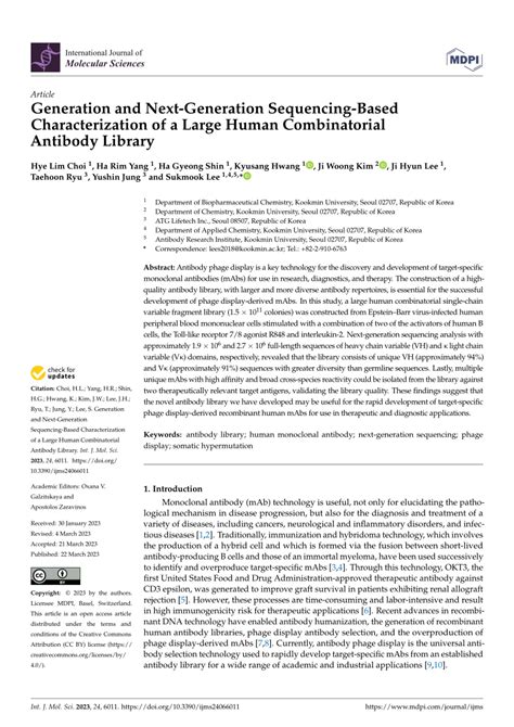 Pdf Generation And Next Generation Sequencing Based Characterization Of A Large Human