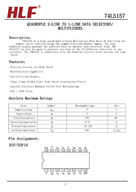 Ls Datasheet Pages Etc Quadruple Line To Line Data