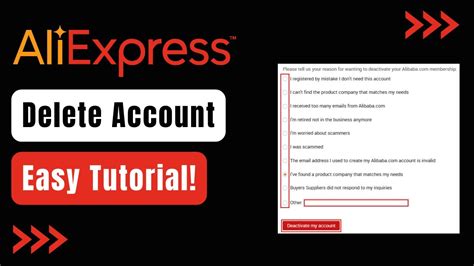 How To Delete Aliexpress Account Youtube