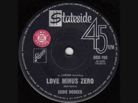 Love Minus Zero Eddie Hodges Chords Chordify