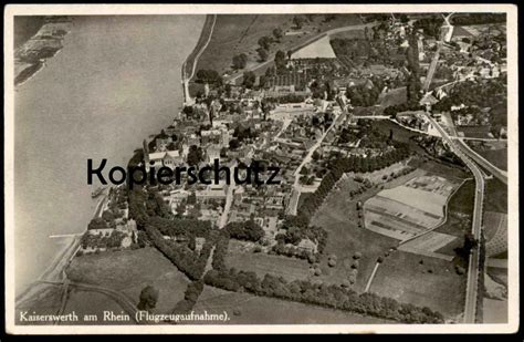 ALTE POSTKARTE KAISERSWERTH AM RHEIN FLUGZEUGAUFNAHME 1931