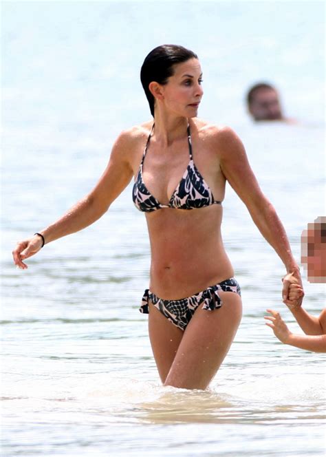 Courteney Cox Busty Wearing Bikini On The Beach In St Barts Porn