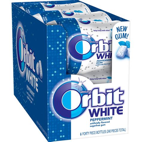 Orbit White Spearmint Sugar Free Chewing Gum 40 Count