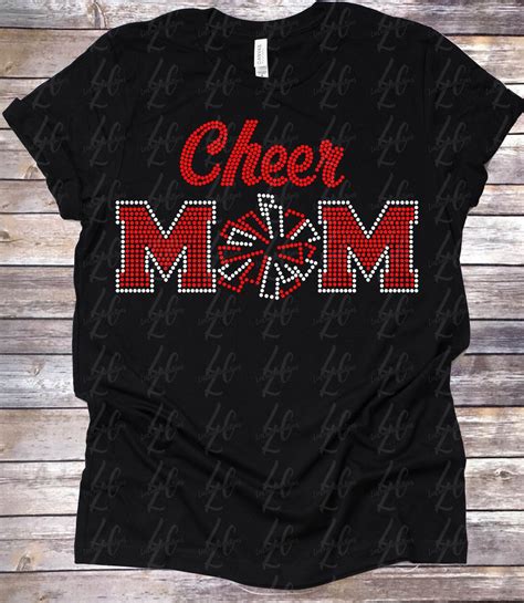 Cheer Mom Rhinestone T Shirt Cheer Mom Hoodie Cheer Mom Rhinestone