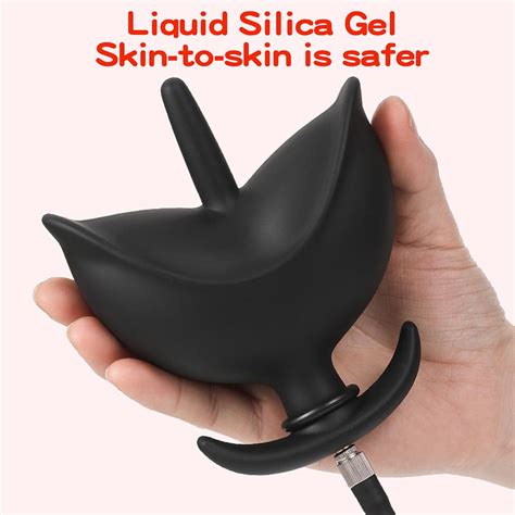 Cheap Flower Bud Inflated Anal Plug Separate Pump Expandable Big Butt