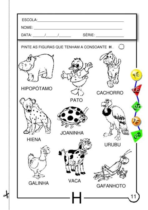 Atividades com a Letra H