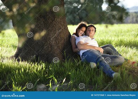 Couple Under Tree Stock Photo Image Of Resting Passion 14727268