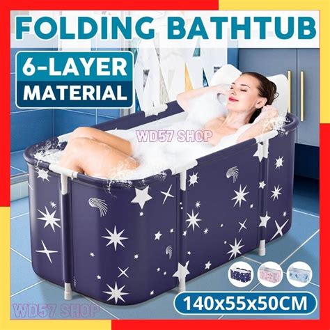 Jual Bak Mandi Lipat Minimalis Spa Bathtub Folding Portable Dewasa Anak