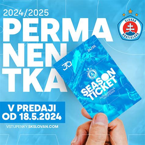 ŠK SLOVAN BRATISLAVA PERMANENTNÁ VSTUPENKA 2024 2025 TICKETPORTAL