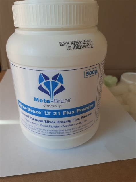 Silver Solder Flux Powder X 500 Gram Tub Lt21 Meta Braze Ebay