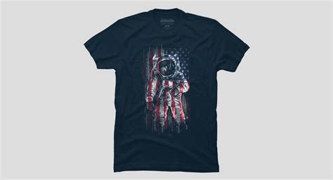 Astronaut Flag Men S Perfect Tee By C Y Te Design By Humans