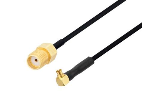 Sma Female To Mini Smp Female Right Angle Cable Using Pe Sr405flj Coax