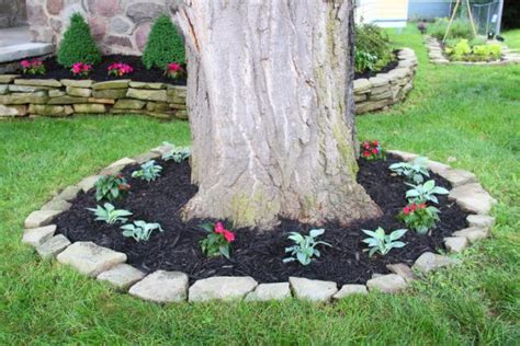 15 Beautiful Ideas For Decorating The Landscape Around The Trees