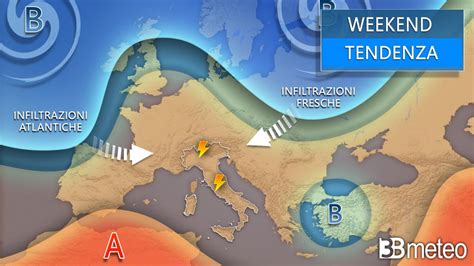 Meteo Venerdì con ultimi temporali al Sud weekend 11 12 con rischio