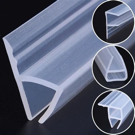 Silicone Rubber 100cm H F U Corner Type Applicable Glass Thickness 6mm Sealing Strip For