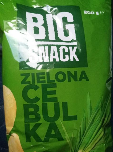 Chipsy o smaku zielonej cebulki Big snack kalorie kJ i wartości