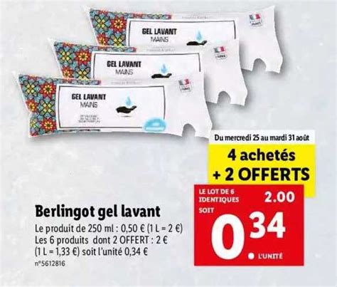 Promo Berlingot Gel Lavant Chez Lidl ICatalogue Fr