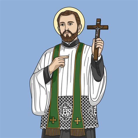 Saint Francis Xavier Colored Vector Illustration 13633684 Vector Art at ...