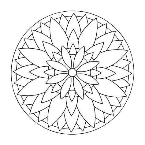 Simple mandala 3 | Mandalas Coloring pages for kids to print & color