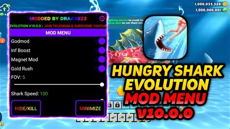 HUNGRY SHARK EVOLUTION MOD MENU V10 0 0 NEW VERSION YouTube