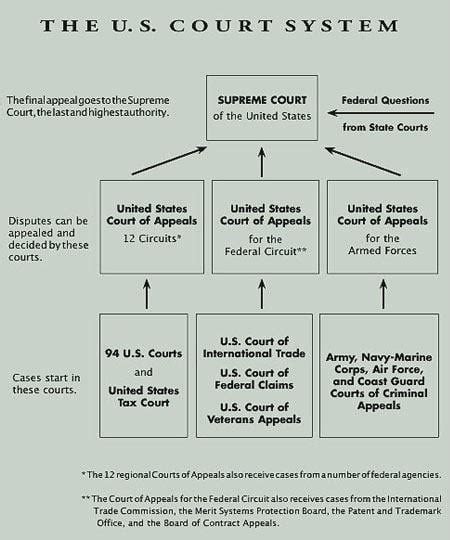 Diagrams Of The Us State And Federal Court Systems R Sociocriminology