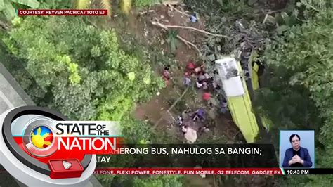 Pampasaherong Bus Nahulog Sa Bangin 28 Patay SONA Video Dailymotion