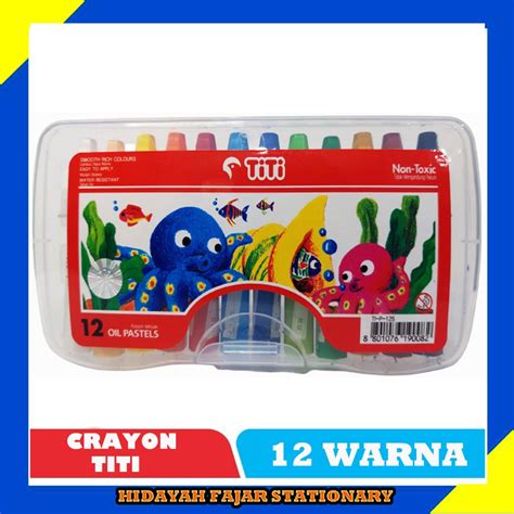 Jual Crayon TITI Crayon 12 Warna Oil Pastel Shopee Indonesia