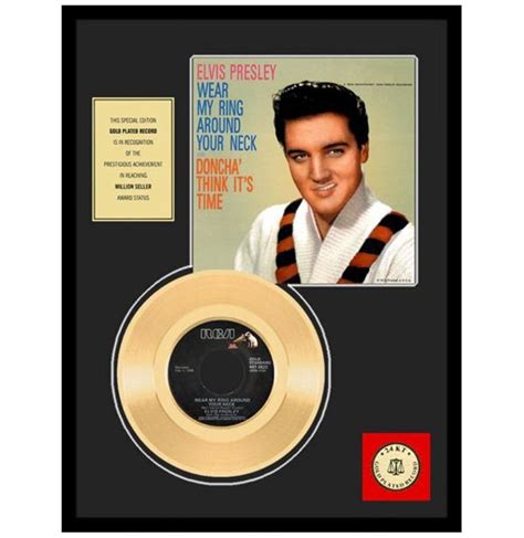 Elvis Presley Wear My Ring Around Your Neck Gold Record 45RPM