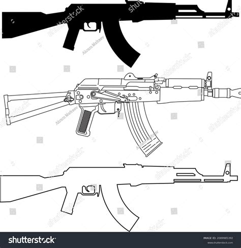 Learn How To Draw Ak 47 Rifle Rifles Step By Step Drawing 50 Off