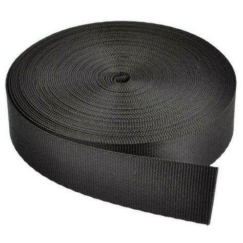 Roll Yards Inch Wide Black Nylon Heavy Duty Webbing Strap Us New