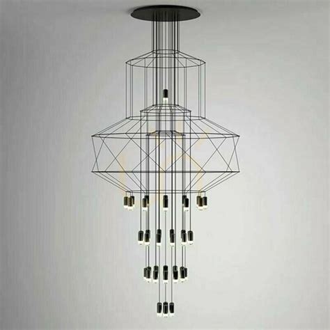 Lampa wisząca CANDLES 10 czarna 165 cm Sklep Lunares